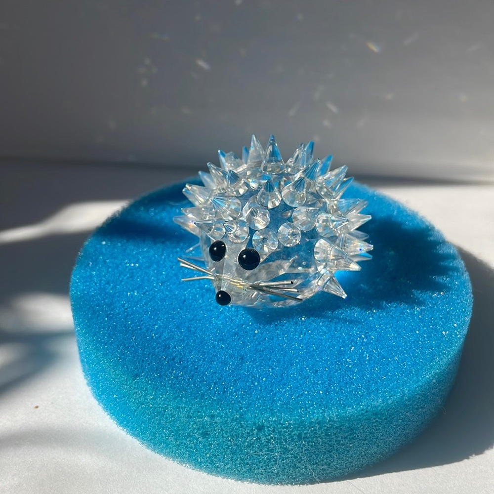 Swarovski silver crystal rare porcupine!